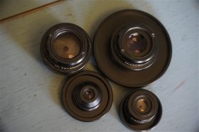 Leitz PHOTAR macro lens set: 1.9/12,5 + 2.5/25 + 2.8/50 + 5.6/12