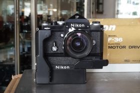 Nikon F plain prism w/ 28mm f/3.5 non-ai + F36 Motor set