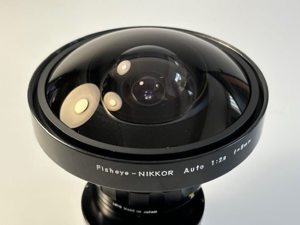 Nippon Kogaku Fisheye-Nikkor f=8mm F/2.8 auto AI lens