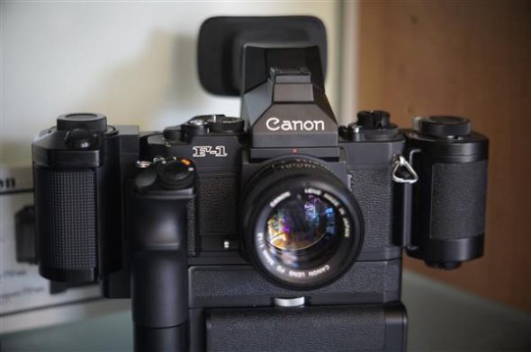 Canon F1 new + AE motor drive FN+ FN-100 bulk film back +speed f