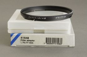 Hasselblad filter adapter bay 70 to 77mm screw. Genuine, BOXED, 41548