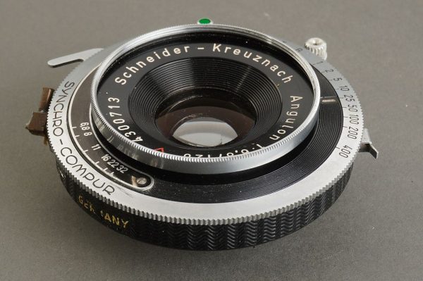Schneider Angulon 6.8 / 120mm lens in shutter