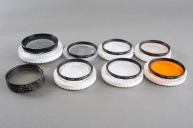 lot of 10x genuine NIKON filters. 52mm scrw in, some cased (including orange and polar)