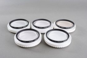Lot of 5x NIKON 62mm filters in cases: A2, Soft, L37C, L1BC, L1BC