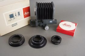 Leica Leitz 16556 bellows + 16558Z, 17672 and 16590N mounts, in box