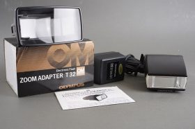 Olympus T20 flash + T32 flash zoom adapter + AC adapter 2
