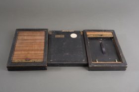 Lot of 3x vintage plate film holders, approx. 11x17cm