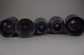 lot of 5x various autofocus lenses, untested