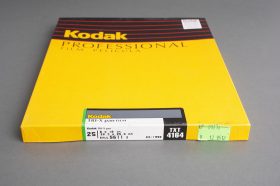 sealed box of 8×10 inches Kodak T-RIX pan / TXT 4164 film, 25 sheets, expired 03/1998