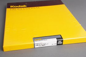 sealed box of 11×14 inches Kodak Ektapan / EKP 4162 film, 10 sheets, expired 02/1998