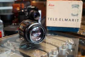 Leica Leitz Tele-Elmarit 1:2.8 / 90mm lens, Fat version, Boxed