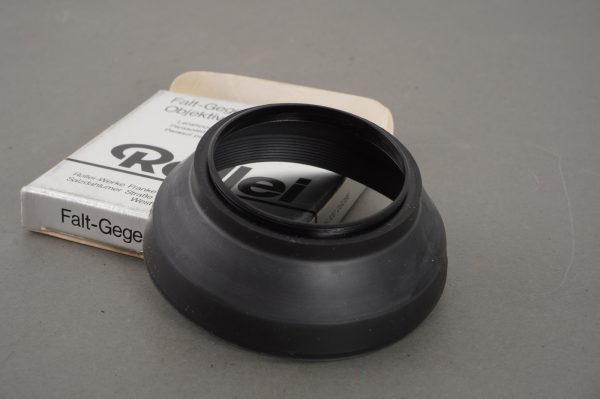 Rollei Rolleiflex lens hood for 35mm and 50mm lenses on SL35 – boxed