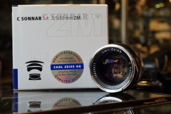 Carl Zeiss C Sonnar 1.5 / 50 ZM T* in Leica M mount, boxed