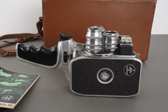Bolex D8L 8mm camera with 3x Schneider lenses