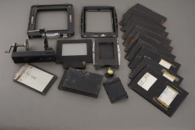 lot of various camera parts, for LF cameras mostly, including 10x film holder