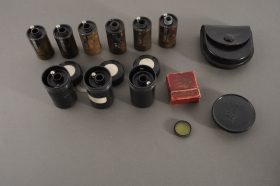 9x Leica Leitz reloadable film cassettes + filter + cap + case