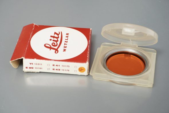 Leica Leitz filter Orange, E39 Boxed (box marked e43)