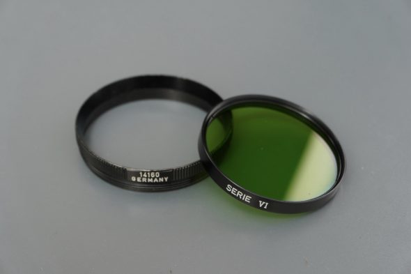 Leica Leitz filter Serie VI, Green Ggr + 14160 adapter ring