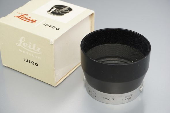 Leica Leitz lens hood IUFOO / 12575N for 90mm and 135mm, BOXED