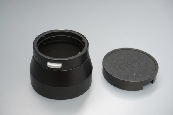 Leica Leitz 12575 lens hood, all black with late Leica cap