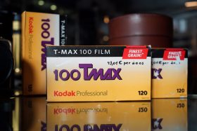 Kodak 100 Tmax 120 film, 5-pack, Expired 2011