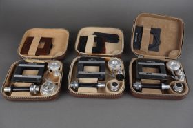 3x Rollei Rolleikin sets in leather cases, not complete