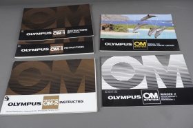 Olympus OM-1, motor drive group, winder (English) and OM-2 (Dutch) manuals,