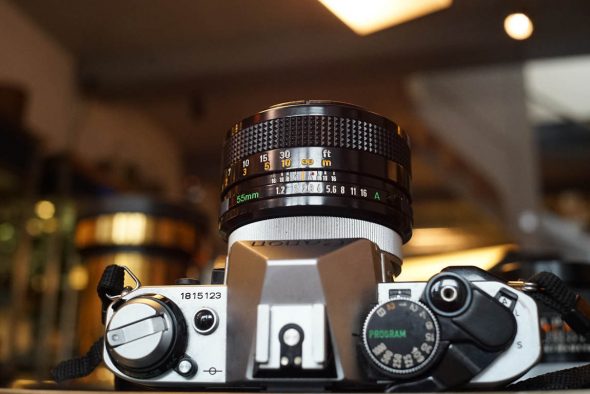 Canon FD 55mm F/1.2 S.S.C. Aspherical lens