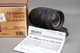 Sigma Zoom DL Macro Super 70-300mm 1:4-5.6, Canon EF