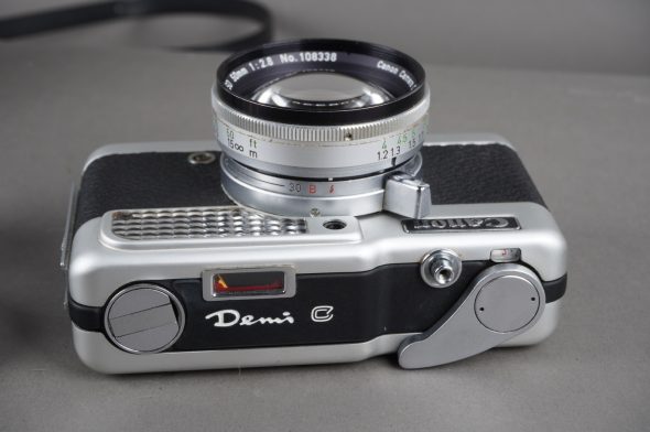 Canon DEMI C half frame camera with two lenses, in case