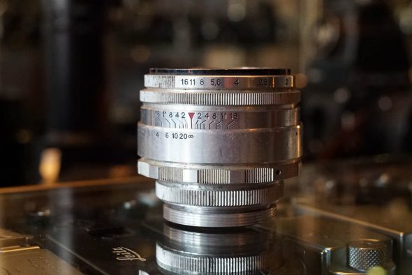 Helios-44 1:2 / 58mm, Chrome version in m39 + M42 adapter