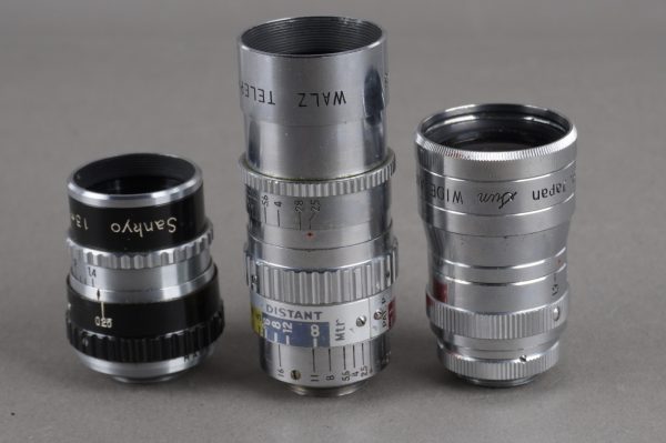 lot of 3x D-mount lenses: sun, Walz, Sankyo
