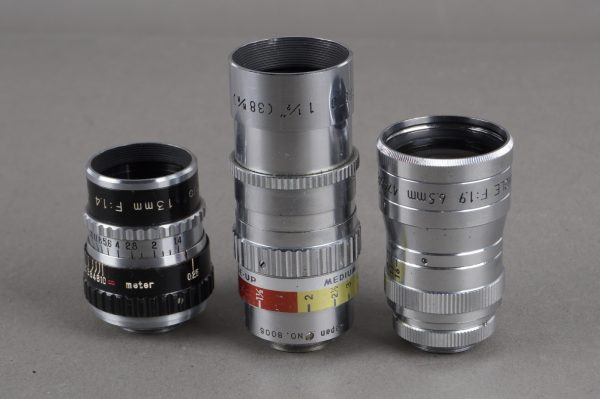 lot of 3x D-mount lenses: sun, Walz, Sankyo