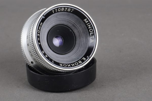 Minolta E.Rokkor 30mm 1:4.5 enlarger lens for 16mm