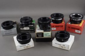 7x lens adapters for Olympus OM mount, T2, TA-21, TX – NOS, boxed
