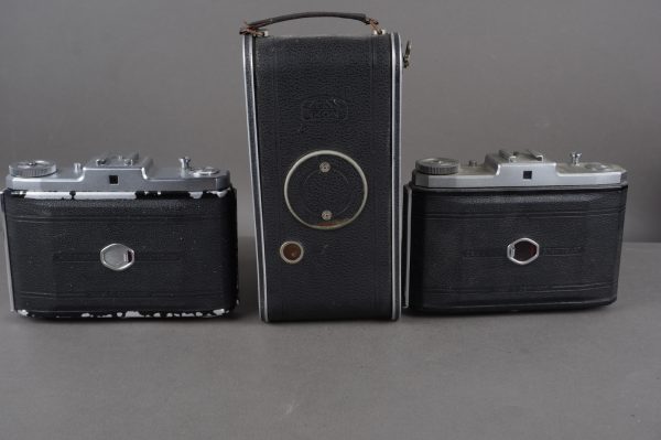 lot of 3x vintage folding cameras, Zeiss Ikon