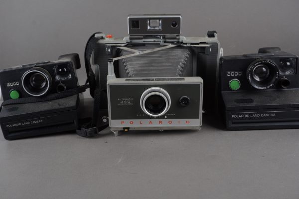 lot of 3x Polaroid cameras, 340, 2000