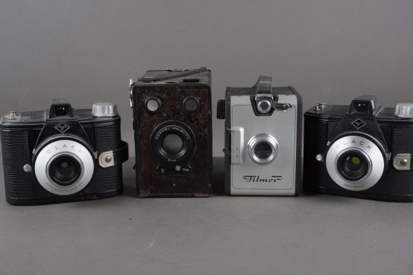 4x box and bakelite cameras, Filmor, Agfa
