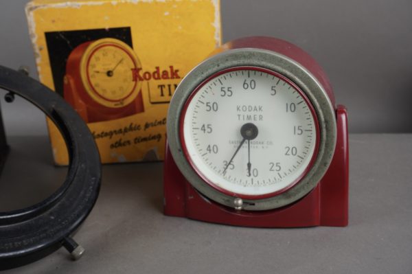 Vintage Kodak Timer (boxed) + huge hood and filter holder
