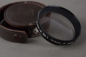 Nikon F Close-up lens No. 1, 52mm screw in, cased