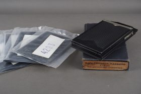 lot of 4x film holders, 6.5×9 + Agfa Filmback-Kassette (boxed)