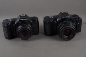 lot of 2x Olympus OM101 cameras with lenses