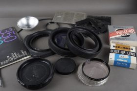 Contax 67mm 1A MC filter + other goodies (Mamiya hoods mostly)