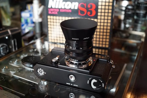 Nikon S3 black Paint + Nikkor-S 1:1.4 / 50mm limited edition, Boxed