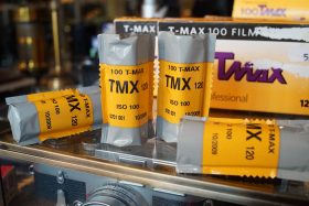 1x Kodak Tmax 100. 120 film, expired 2009, single roll