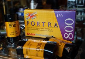 Kodak Portra 800 120 film, expired 2002, single rolls