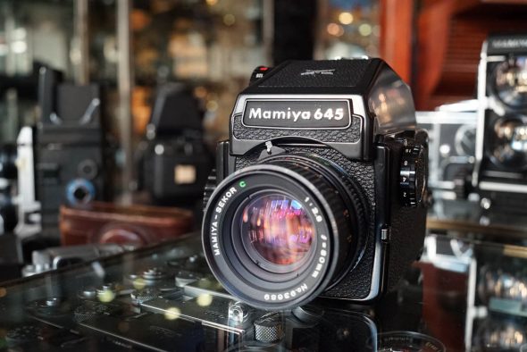 Mamiya M645j kit + Mamiyia 2.8 / 80mm and metered prism finder