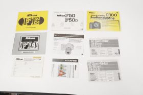 small lot of Nikon manuals (in Dutch) including Nikon FM and FE