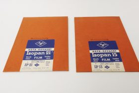 Old Agfa Isopan film , outdated 1968. 4×5 inch and 13×18 cm. 5 packs total