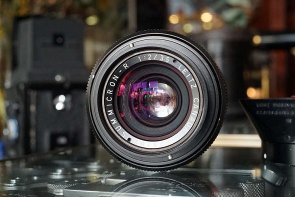 Leica Leitz Summicron-R 35mm f/2 3-cam with hood